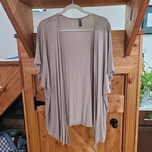 Made By JOHNNY Women's Tan Open Front Cardigan XL
